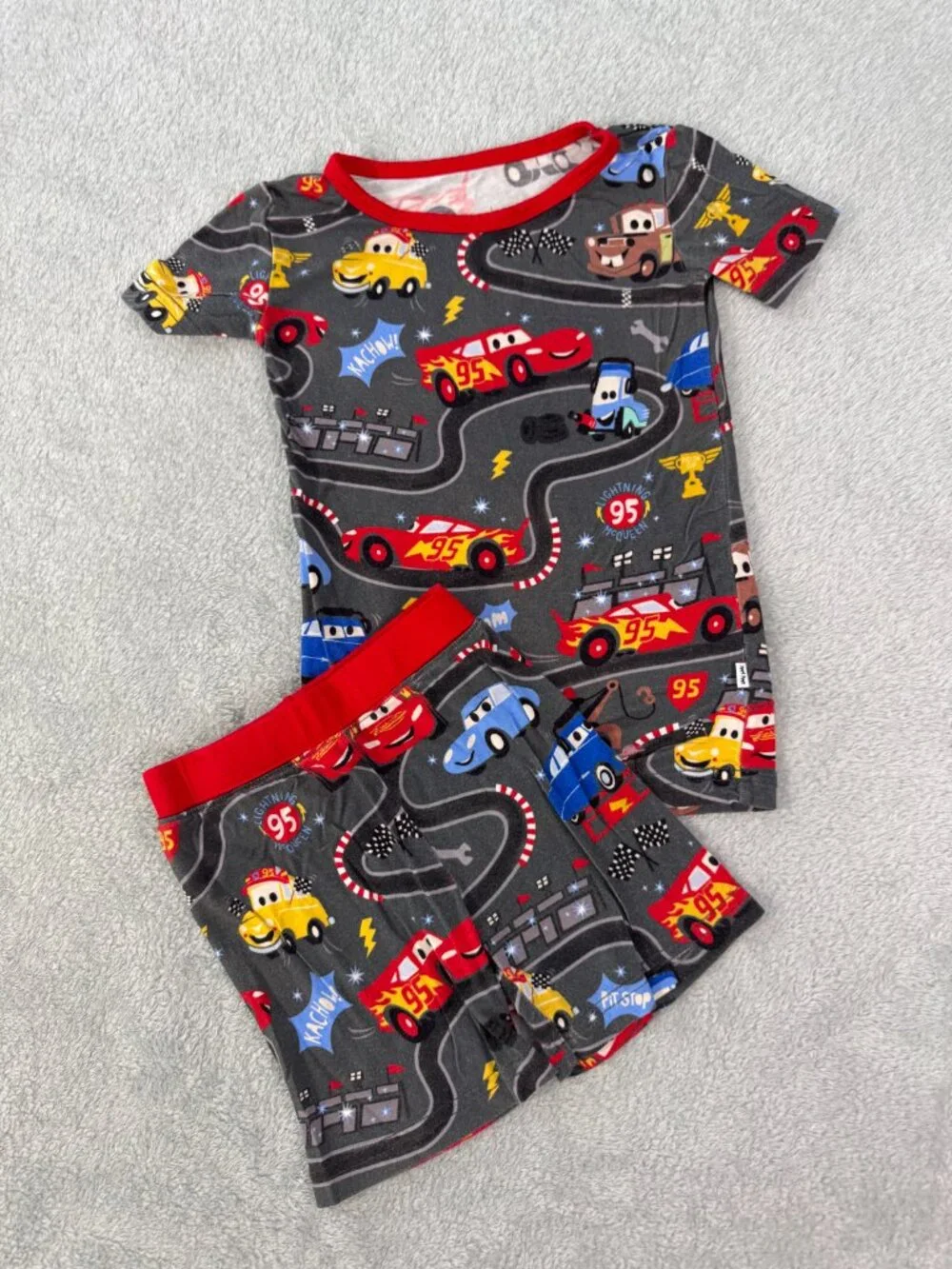 Little Sleepies Disney Pixar Cars 2T PJ Set Shorts/ Short Sleeve